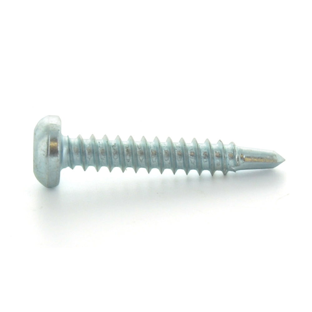 #10-16 x 1 Inch Zinc Plated Steel #3 Point Pan Head Self-Drilling Tek Screw