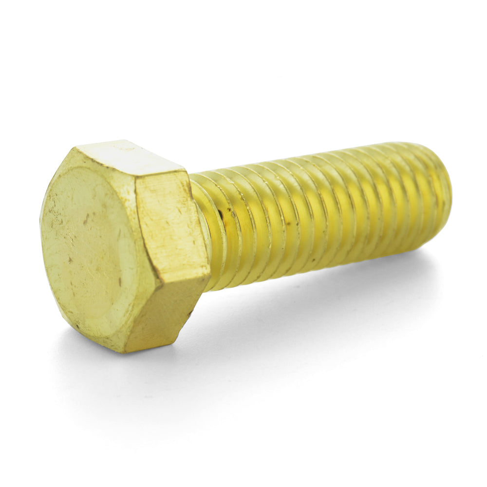 5/16-18 x 1-1/4 Inch Coarse Plain Brass Hex Head Cap Screw