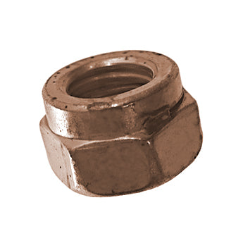 M10 x 1.5 Coarse Copper Plated Steel Din 14441 Self Locking Hex Nut