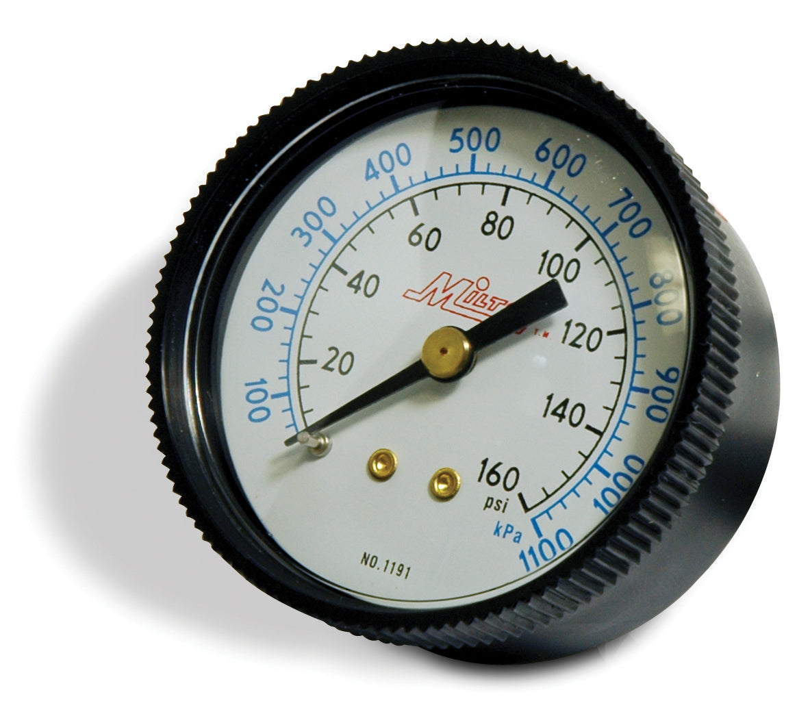 1/4 Inch Npt 0 - 160 psi Abs Case Polycarbonate Lens Center Back Mount Air Line Dial Pressure Gauge