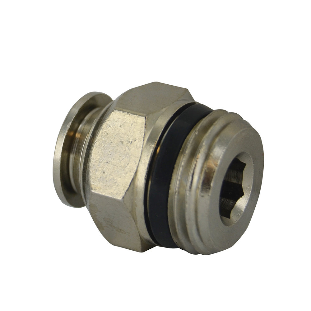 M10 Tube x 1/2 Inch Pipe Straight Male Adaptor Short - Universal Thread