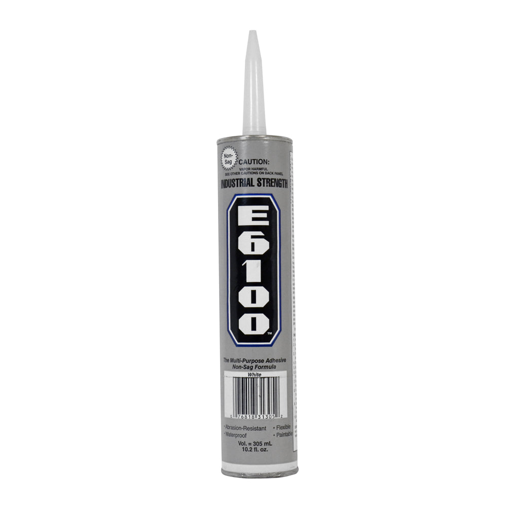 E-6100 Industrial Adhesive Cartridge White - 10.2 Fl oz