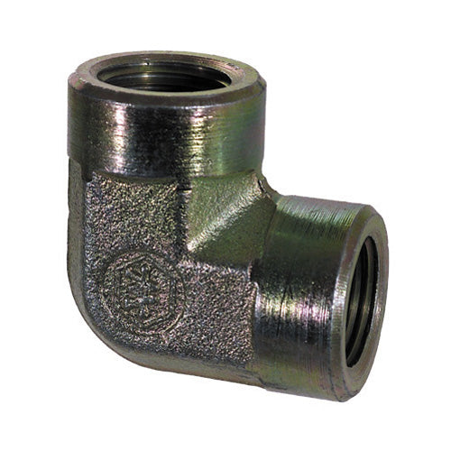 1/4 Inch x 1/8 Inch 3000 psi Zinc Plated Yellow Dichromate Carbon Steel 90 Degree Elbow