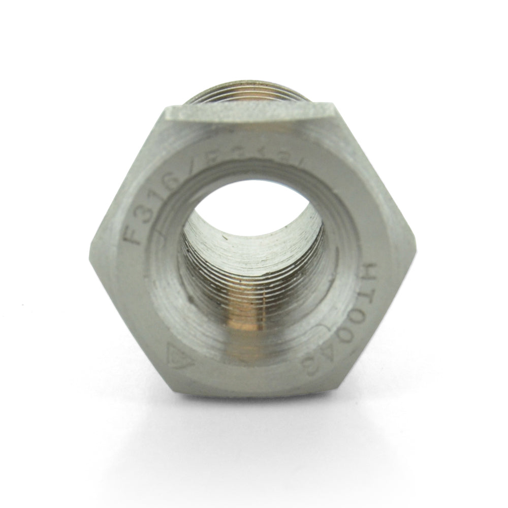 1-1/2" x 1" Schedule 80 316 Stainless Steel Hex Head Pipe Plug