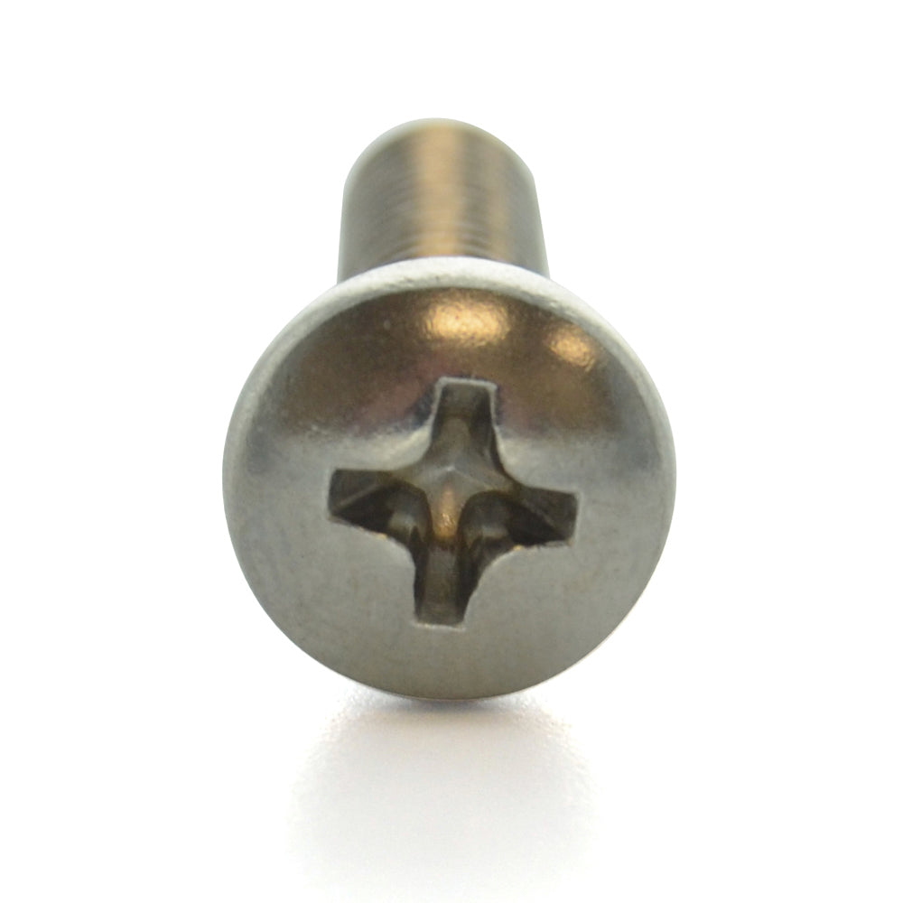 #10-24 x 5/8 Inch Coarse Plain 18-8 (A2) Stainless Steel #2 Phillips Drive Pan Head Machine Screw