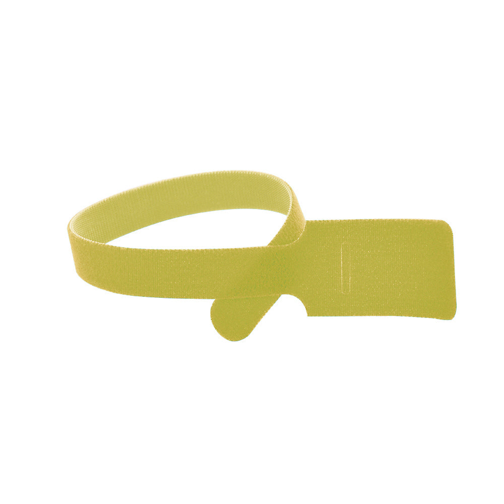 8 Inch x 1/2 Inch Velcro Grip Tie Resealable Cable and Wire Tie - Yellow