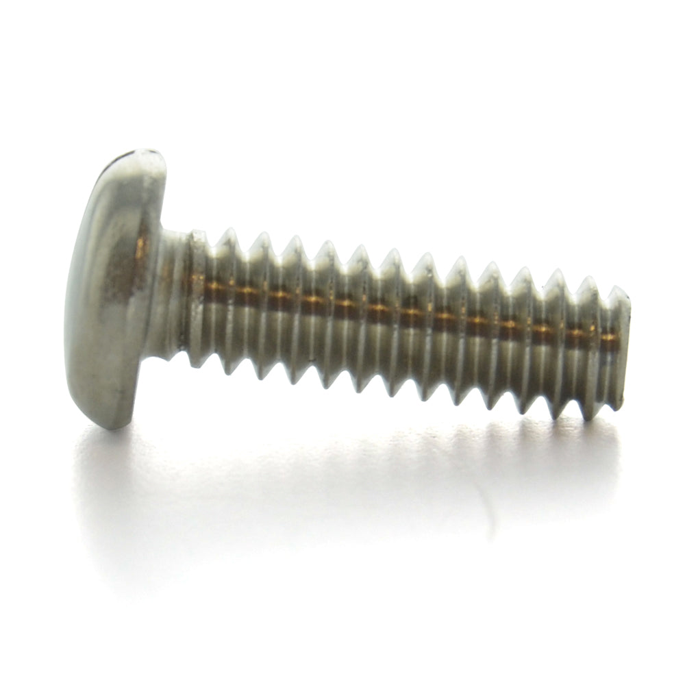#10-24 x 3/4 Inch Coarse Plain 18-8 (A2) Stainless Steel Slotted Drive Pan Head Machine Screw