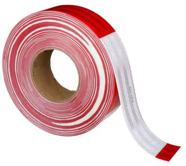 2 Inch x 150 Foot 3M Reflexite Conspicuity Reflective Tape Alternating 11 Inch Red / 7 Inch White