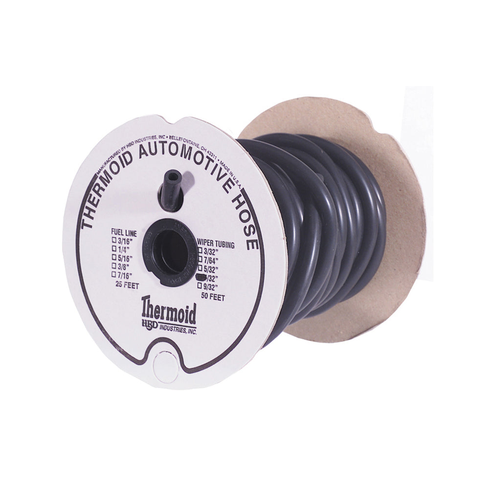 3/32 Inch x 50 ft Roll Black Solid Epdm Vacuum and Washer Fluid Hose