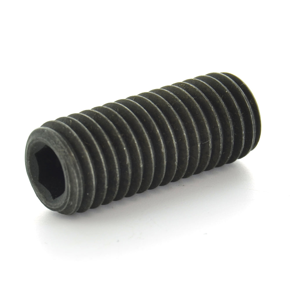 M12 x 1.75 x 60 mm Coarse Black Oxide Alloy Steel Din 916 Cup Point Socket Head Set Screw
