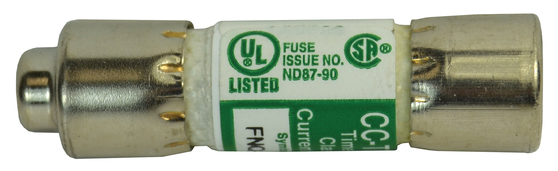 2 Amp Fnq-R Type 13/32 Inch X 1-1/2 Inch 600 Vac Time Delay Rejection Type Glass Industrial Fuse