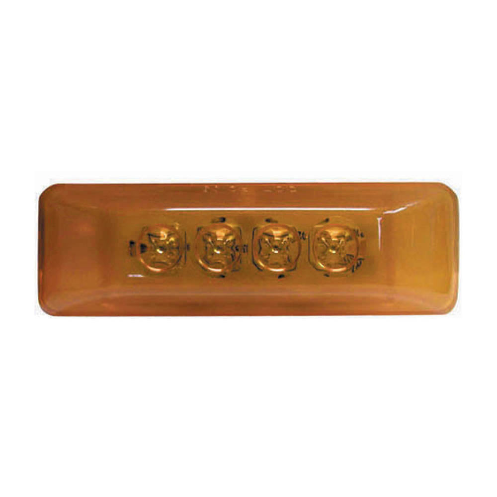 4 Inch X 1-1/4 Inch Rectangular 4 Led Clearance Marker Amber