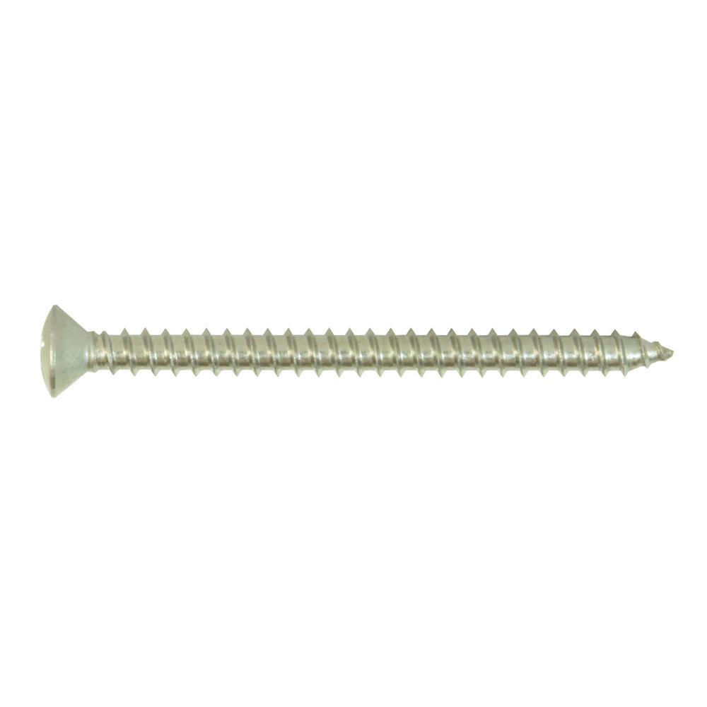 #6-18 x 1-3/4 Inch Plain 18-8 (A2) Stainless Steel Oval Head Type-A Self-Tapping Sheet Metal Screw