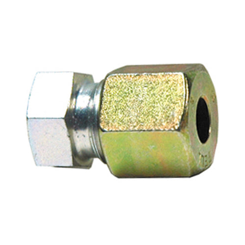 M25 10000 psi Zinc Plated Yellow Dichromate Carbon Steel Pipe Metric Adapter - Heavy Din 24 Degree Plug