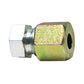 M25 10000 psi Zinc Plated Yellow Dichromate Carbon Steel Pipe Metric Adapter - Heavy Din 24 Degree Plug
