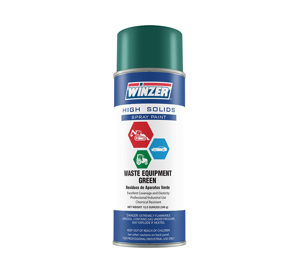 High Solids Gloss Waste Equipment Green Spray Paint - 12 oz Net Wt.