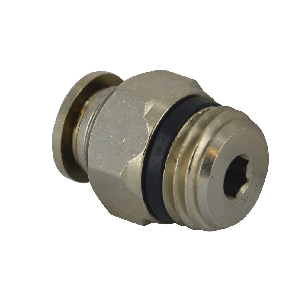M6 Tube x 1/4 Inch Pipe Straight Male Adaptor Short - Universal Thread