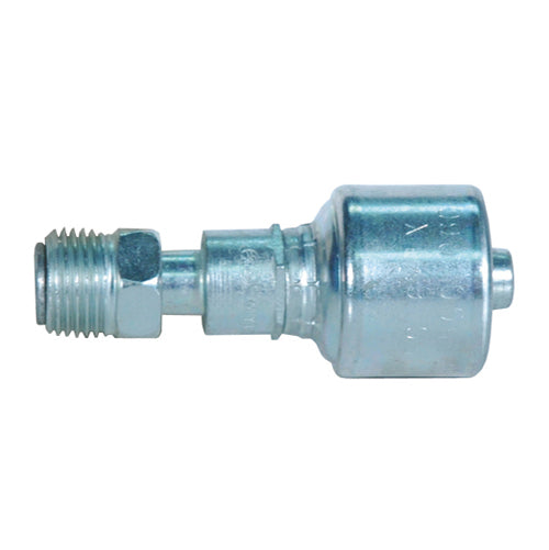 1/4 Inch x 1/4 Inch SAE Male Inverted Swivel Tuffcoat Lead Free MegaCrimp Coupling