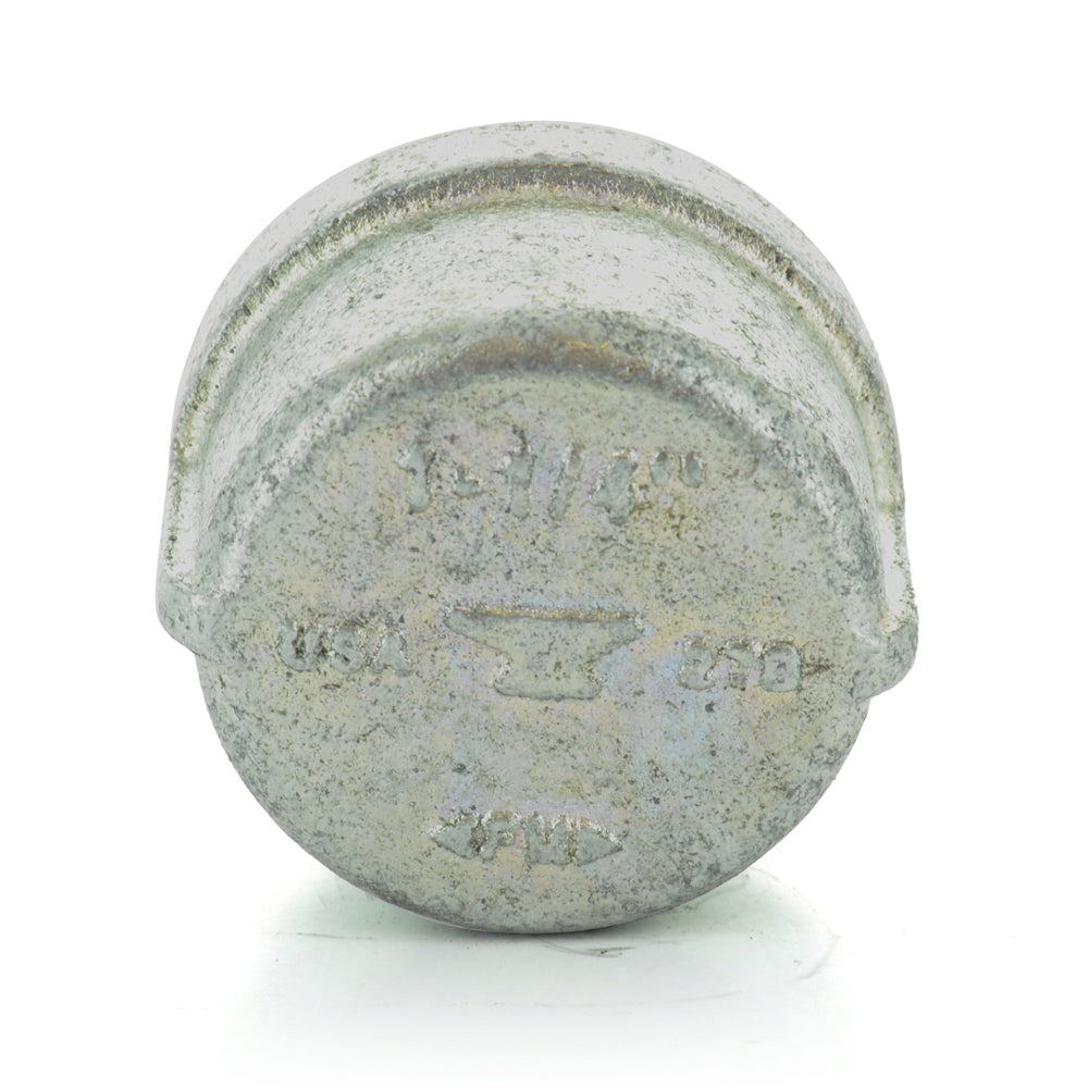 1" Schedule 40  Female NPT Galvanized Welded Malleable Iron Pipe End Cap USA