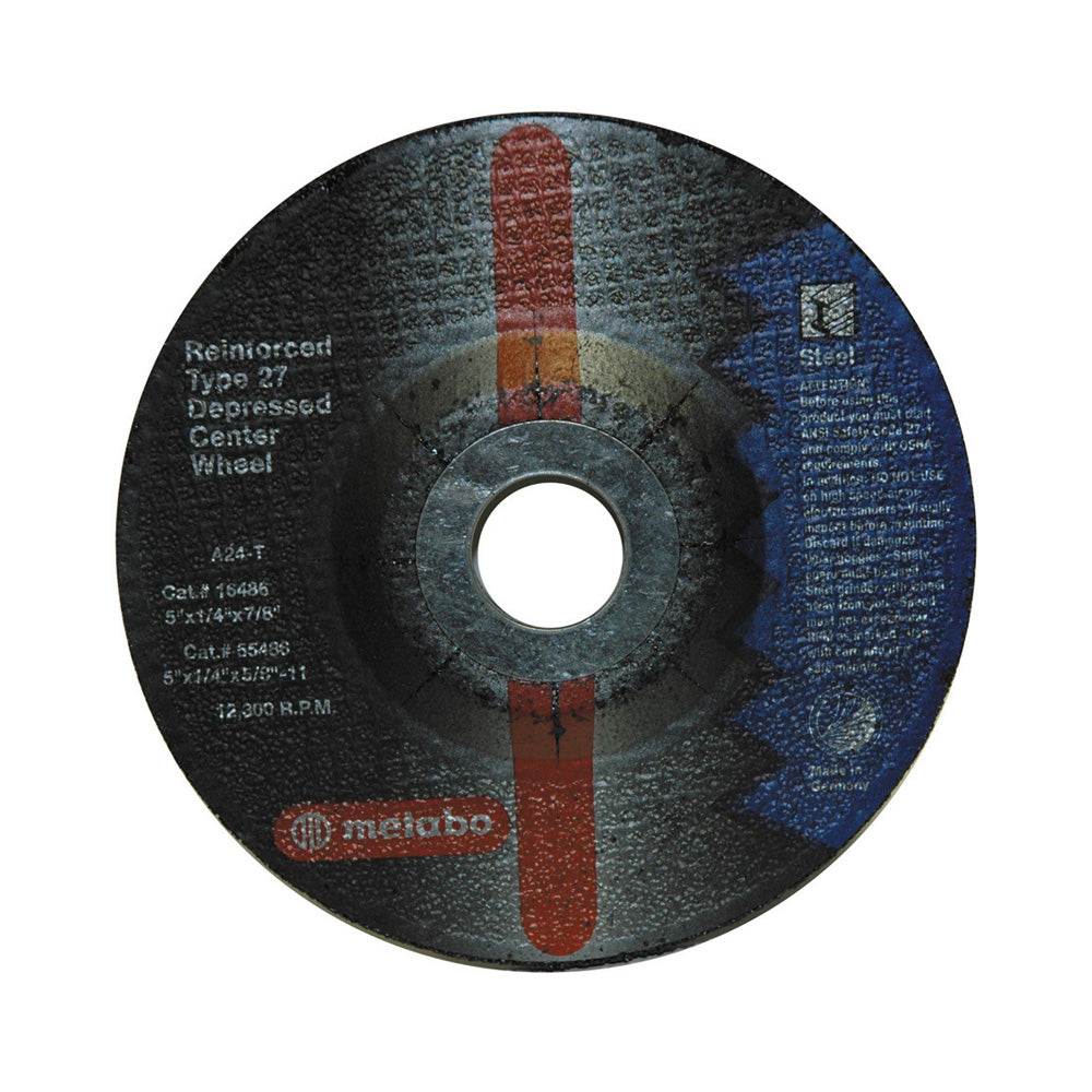 4-1/2 Inch x 1/4 Inch x 7/8 Inch A24R Grit Aluminum Oxide Small Grinding Wheel