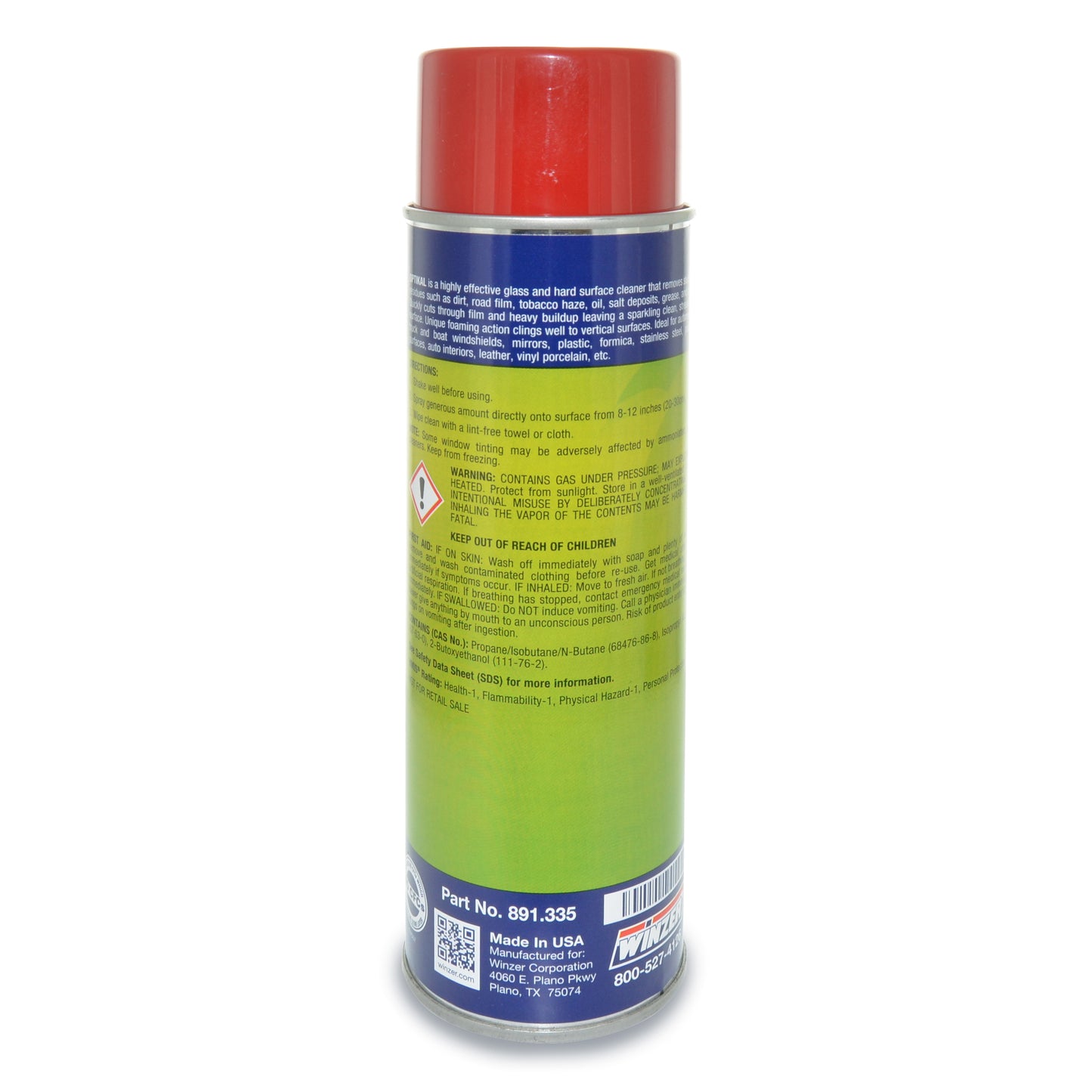 Winzer Optikal Ammonia-Rich Glass Cleaner -18 Oz Net Wt.
