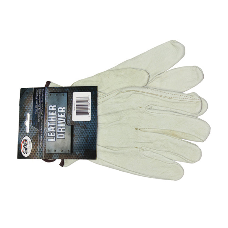 Leather Driver Glove Large Natural