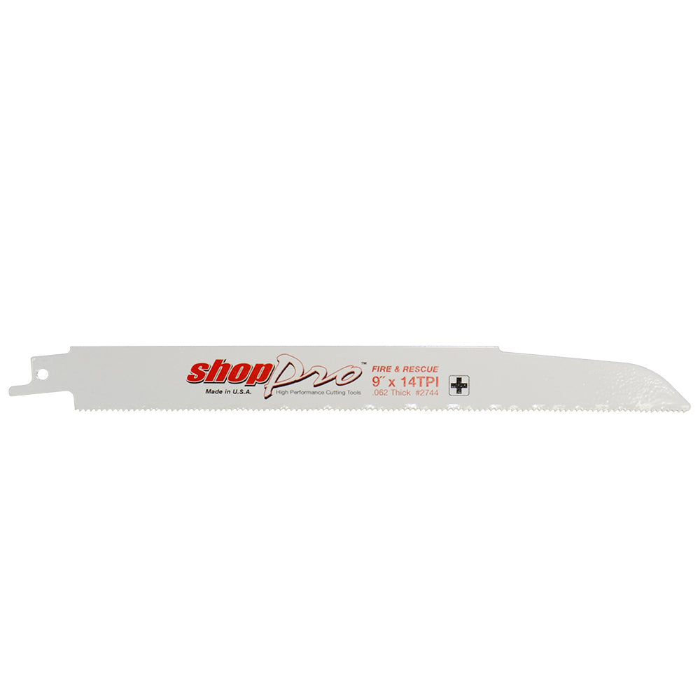 Shoppro 9 x 0.062 x 7/8 Fire & Rescue Reciprocating Saw Blade - 14 Tpi