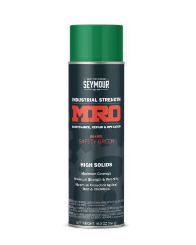MRO Industrial High-Solids Spray Paint- Safety Green - 16 OZ. Net Fill Wt.
