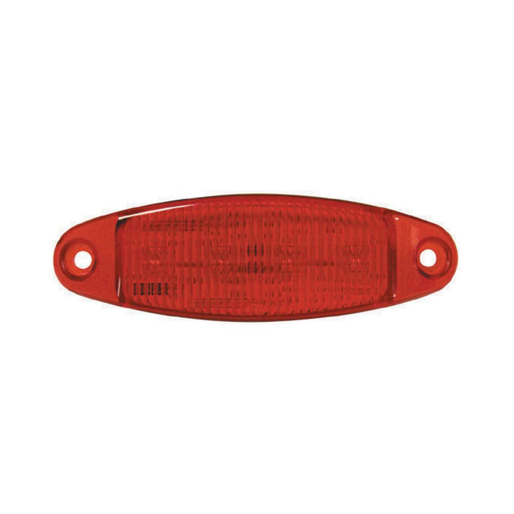4-3/4 Inch X 1-1/2 Inch Oval 4 Led Clearance Marker Red