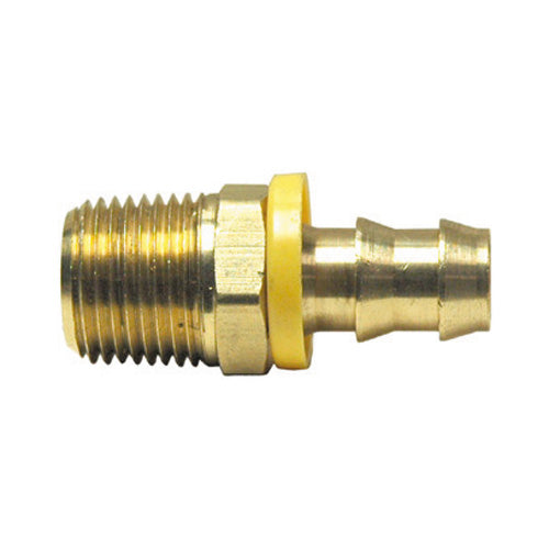 3/8 Inch x 1/2 Inch Mpt x Barb Hose CA360 Brass Barb-Tite Male Pipe Rigid