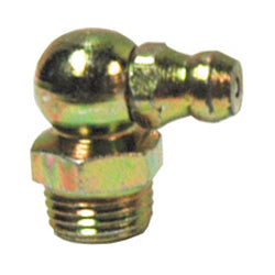1/8-27 Zinc Yellow Steel 90 Degree Standard Shank Heritage Hydraulic Grease Fitting