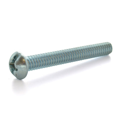 5/16-18 x 5 Inch Coarse Zinc Plated Steel #4 Phillips/Slotted Drive Round Head Combination Machine Screw