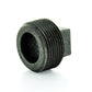 3/4" Schedule 40 Male NPT Black Welded Malleable Iron Square Head Pipe Plug USA