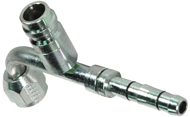 1/2 Inch x 3/4-16 Zinc Plated Carbon Steel Ez Clip System™ 90 Degree Female O-Ring With R134A High Side Port
