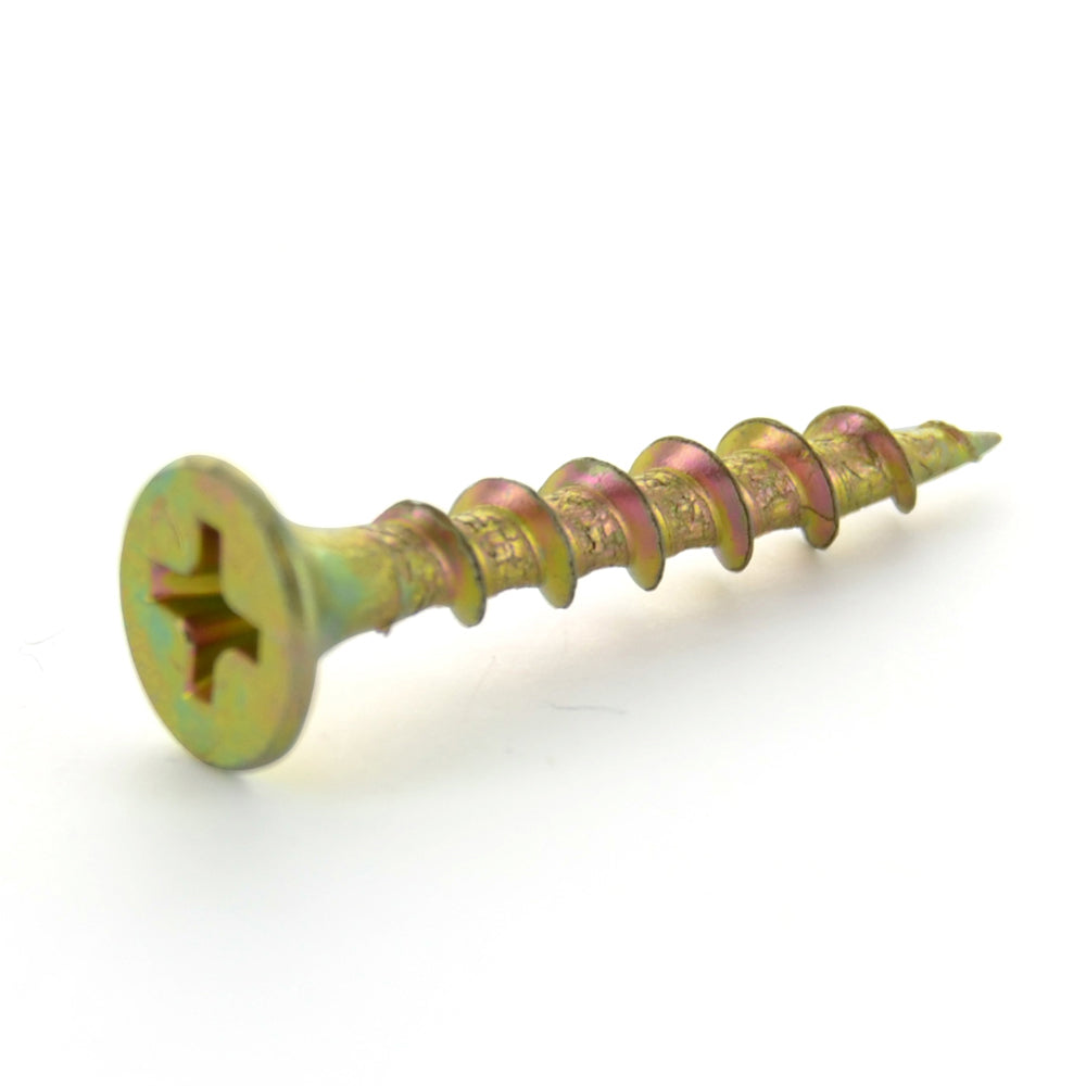 #10 x 5 Inch Coarse #2 Phillips Drive Bugle Head Yellow Zinc Heat Treated Steel  Drywall Screw