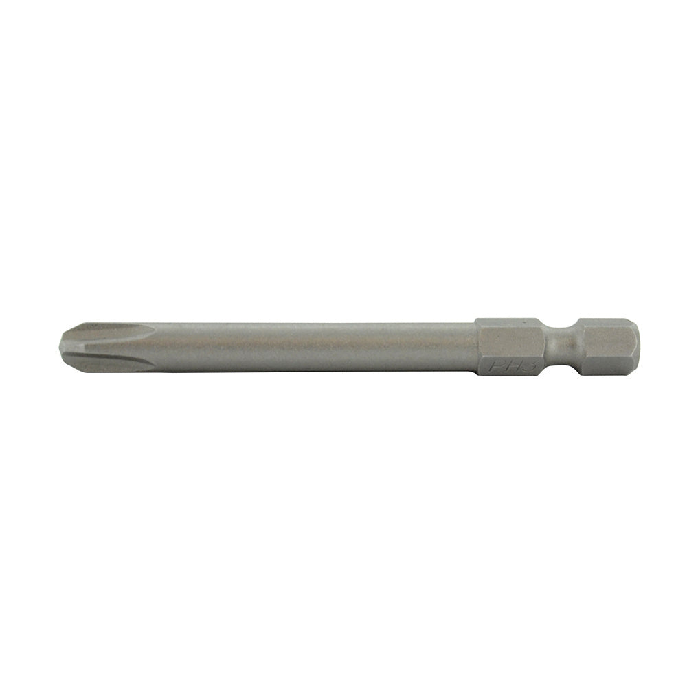 Phillips® Drive 1/4 Inch Hex Shank #3 Tip 2-3/4 Inch Length Steel Power Bit