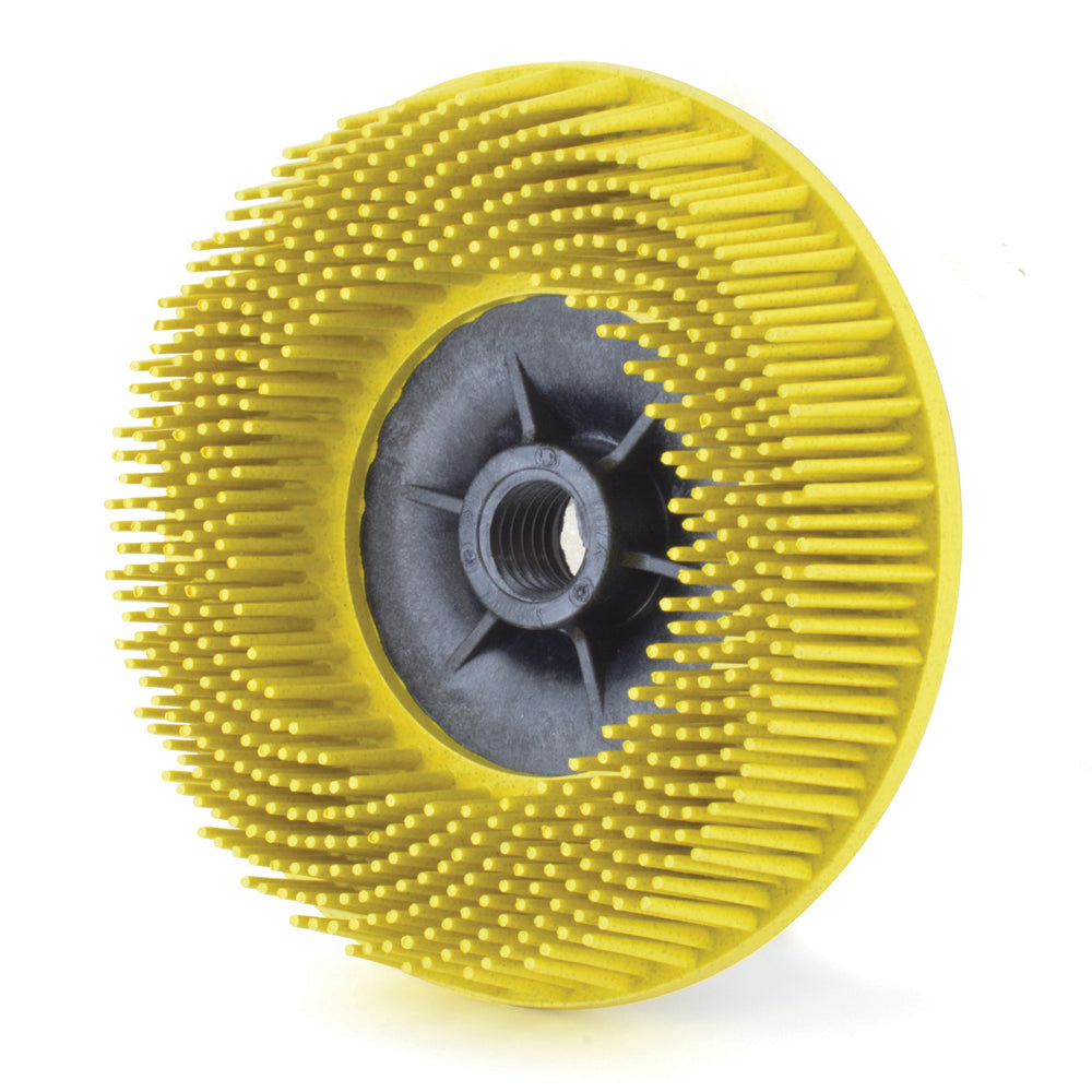 4-1/2 Inch X 5/8-11 Scotch-Brite™ Bristle Disc Grade 80 Ceramic Abrasive Grain Yellow