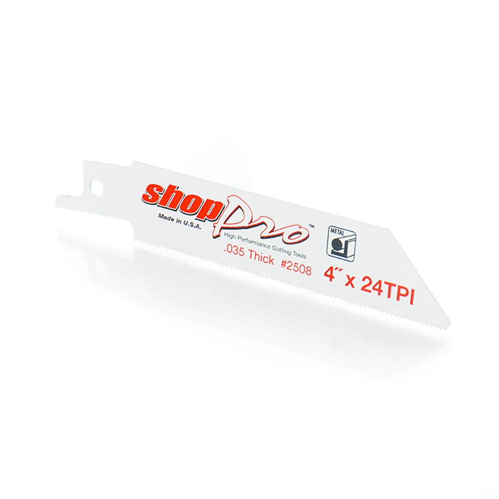 Shoppro 4 x 3/4 x 0.035 Cobalt Metal Cutting Reciprocating Saw Blade - 24 Tpi