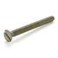 #10-24 x 1/2 Inch Coarse Plain 18-8 (A2) Stainless Steel Slotted Drive Flat Countersunk Head Machine Screw