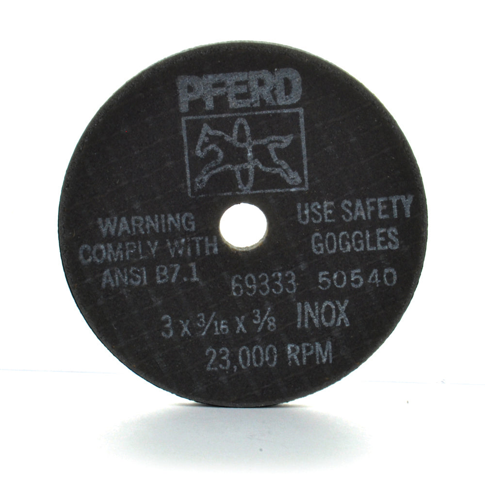 3 Inch x 3/16 Inch x 3/8 Inch 36 Grit Aluminum Oxide Type 1 Snagging Wheel