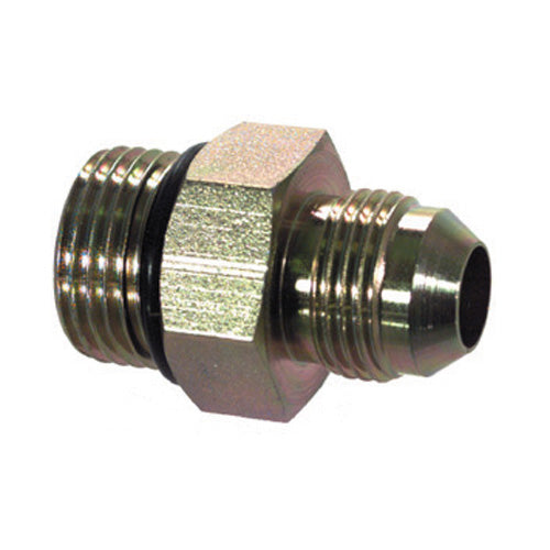 1/2 Inch x 5/8 Inch 10000 psi Trivalent Zinc Plated Carbon Steel Male Jic 37 Degree To Male Boss O-Ring Connector Male Boss O-Ring Adapter