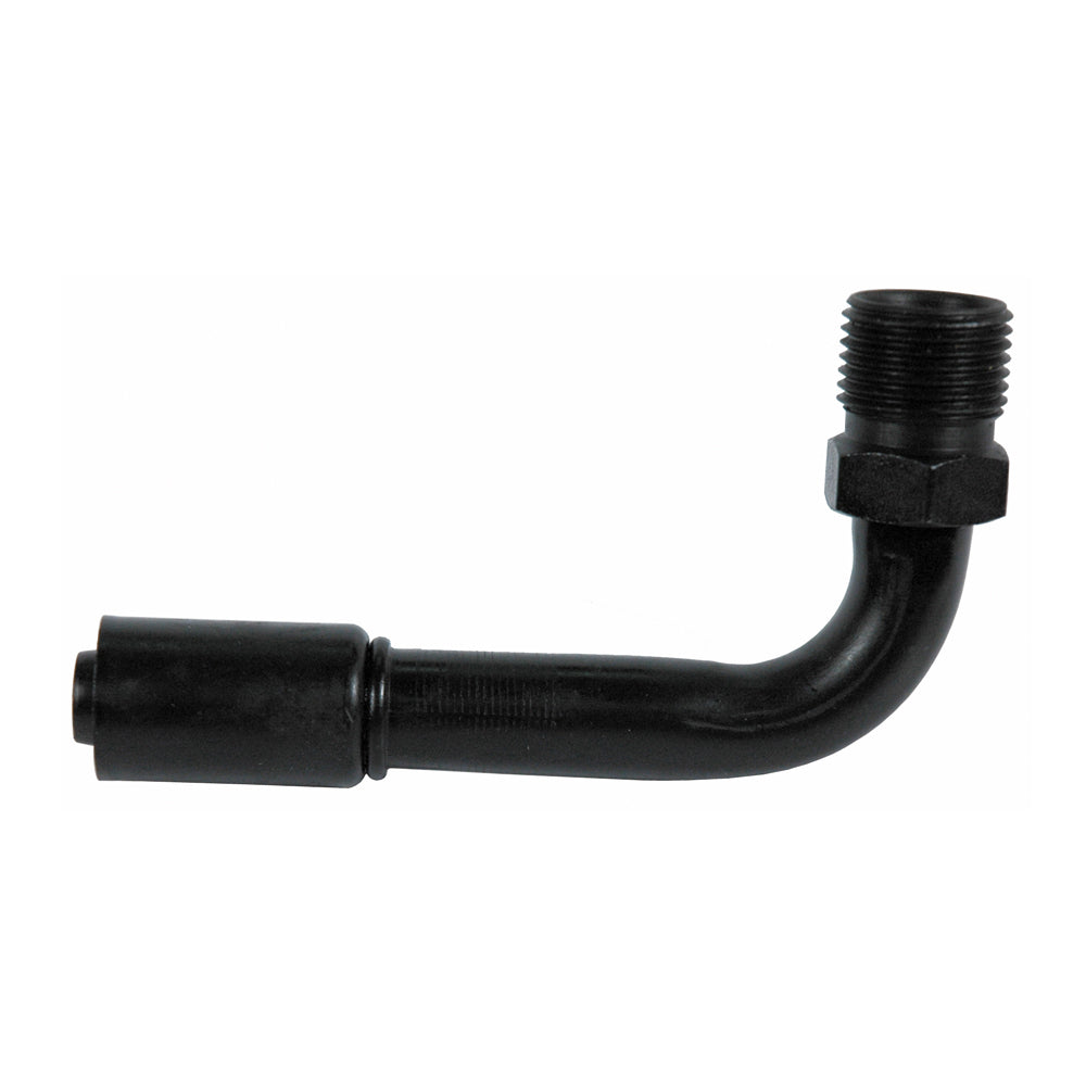 5/8 Inch x 1/2 Inch Carbon Steel 757E Series Coll-O-Crimp Bumped Tube O-Ring Male Rigid 90 Degree Tube Elbow