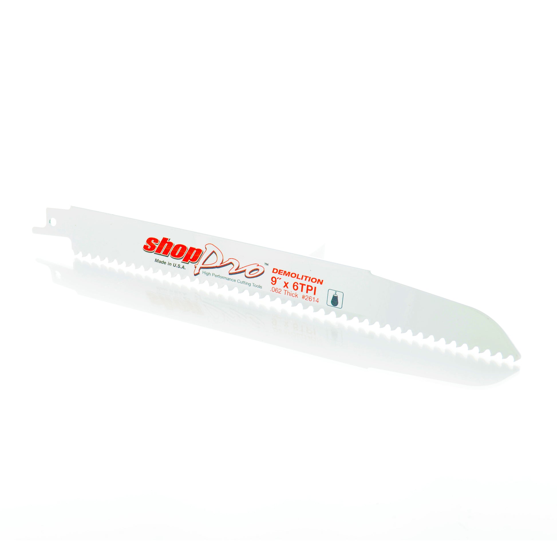 Shoppro 9 x 7/8 x 0.062 Demolition Reciprocating Saw Blade - 6 Tpi