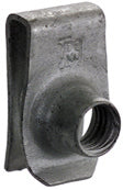 M8 x 1.25 Zinc Plated Steel Extruded Foldover Nut
