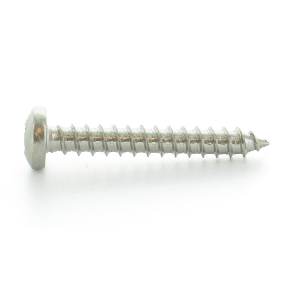 #10-12 x 1/2 Inch Plain 18-8 (A2) Stainless Steel Pan Head Type-A Self-Tapping Sheet Metal Screw