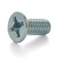 #12-24 x 1/2 Inch Coarse Zinc Plated Steel #3 Phillips Drive Flat Countersunk Head Machine Screw