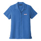 Women's Large Blue Button Up Camp Shirt with Winzer Embroidered Logo