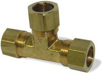 3/8 Inch Brass Compression Union Tee