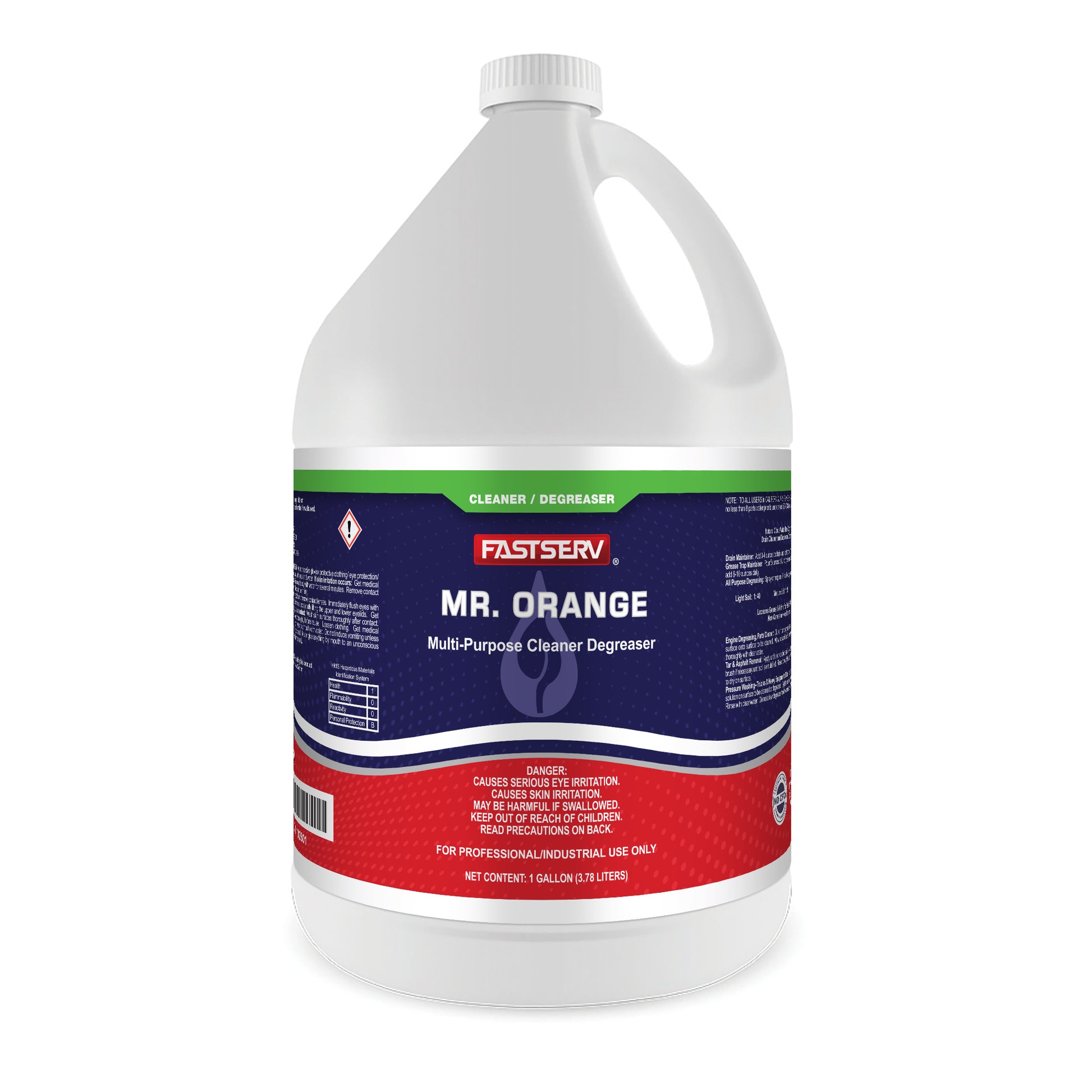 FastServ Mr. Orange Citrus Cleaner and Degreaser - 1 Gallon Bottle