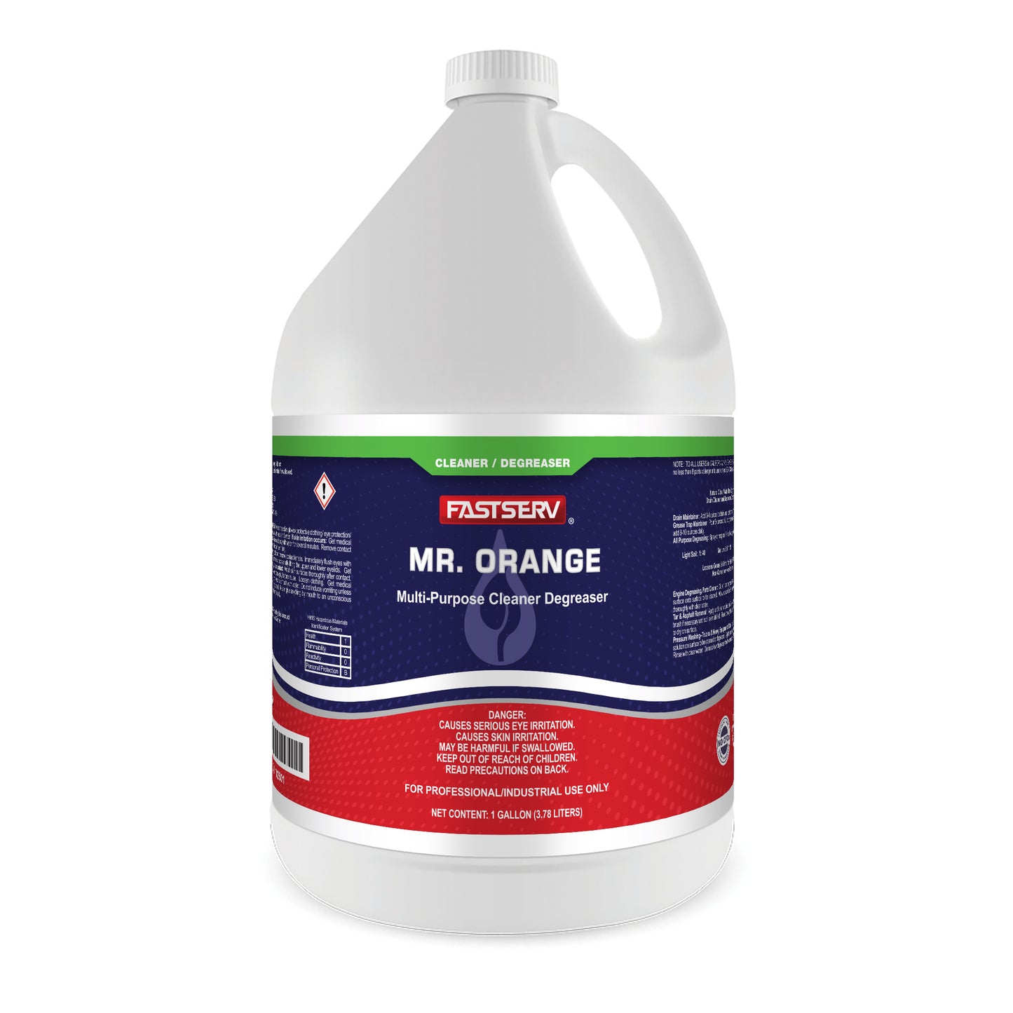 FastServ Mr. Orange Citrus Cleaner and Degreaser - 1 Gallon Bottle